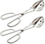 KEBE 2-PACK Serving Tongs for Buffet Party Catering, Thickening Food Serving Salad Cake Bread Kitchen Tongs, Stainless Steel - Image 2