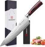KEEMAKE Chef Knife 8 Inch - Ultra Sharp Kitchen Knife 1.4116 High Carbon Stainless Steel Blade, Ergonomic Handle, Professional Meat Knife for Home Cooking & Chefs, w/Sheath & Gift Box - Image 2