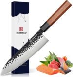KEEMAKE Japanese Gyuto Chef Knife - 8 inch Professional Kitchen Knife with 440C High Carbon Steel Blade, Sharp Cutting Knives Rosewood Handle for Home Cooking and Restaurant - Image 2