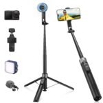K&F CONCEPT Popod 72" Phone Tripod, 3-in-1 Clip & Magnetic Selfie Stick with Remote, Automatic Phone Tripod Stand, Compatible with iPhone 17-12 Series Android Phones 1/4" Screw Accessories - Image 2
