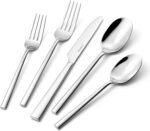 KINGSTONE Silverware Set, 20-Piece Forged Novelty Flatware Cutlery Utensil Set Premium Stainless Steel, Service for 4, for Kitchen, Home, Wedding, Party, Mirror Polished and Dishwasher Safe - Image 2