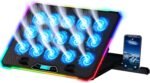 KLIM V15 Gaming Laptop Cooling Pad with 15 Fans + RGB Laptop Cooler + Adjustable Gaming Laptop Stand with Fan + Compatible up to 17 Inches + 2 USB Ports + Smartphone Holder + 5 Years Protection - Image 2