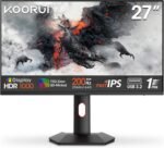 KOORUI Monitor, 27” 1ms 200Hz Gaming Monitor, Mini-LED Panel- 1440P WQHD 300000:1 Contrast Ratio Computer Screen, HDR 1000 Display, 97% DCI-P3, Tilt Adjustable, HDMI/DP, Eye Care - Image 2