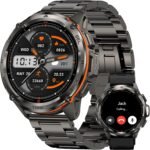 KOSPET Tank T3 Ultra GPS Smart Watch for Men-Pressure/Altitude/Compass, Extra-Large Battery, Stainless Steel Unibody Rugged Military Smartwatch Make/Answer Call, 5ATM Waterproof (2 Bands) - Image 2
