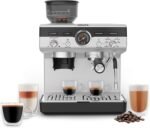 KRUPS Precision Espresso Coffee Machine with Grinder, Latte & Cappuccino Maker, Pump Pressure + Milk Frother Steam Wand, Adjustable Grind Settings for Barista-Quality Results, Stainless Steel & Black - Image 2
