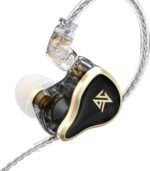 KZ ZAS 7BA+1DD in Ear Monitor Headphones, Wired Earbuds 8 Hybrid Drivers HiFi Deep Bass Sound Isolating Earphone Clear Sound Secure Fit 8 Core Durable Cable Professional IEM (Without Mic, Black) - Image 2