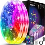 Keepsmile 100ft Led Strip Lights (2 Rolls of 50ft) Bluetooth Smart App Control Music Sync Color Changing RGB Led Light Strip with Remote,Led Lights for Bedroom Room Home Decor Party Festival - Image 2