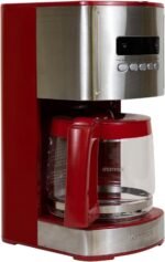 Kenmore Drip Coffee Maker - Programmable Cafe Machine With Glass Pot, Regular & Bold Brew, Auto Shut Off Large Water Reservoir, Reusable Filter, Kitchen Appliances For Cafeteria Barista, 12 Cup Red - Image 2