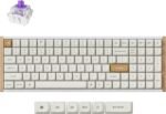 Keychron K4 HE – 96% Compact Hall Effect Wireless Mechanical Keyboard with Number Pad, Magnetic Switch, Rapid Trigger, Custom RGB, QMK/VIA, 2.4GHz/BT5.2/Wired, for Mac/Windows/Linux, Wood Frame, White - Image 2