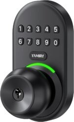 Keypad Smart Door Knob Lock, Yamiry Keyless Entry Digital Lock with Handle, Electronic Code Knob for Front Door, Easy Installation - Image 2
