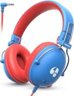 Kids Headphones, 74/85dB Safe Volume Limit, Stereo Sound, Wired On-Ear Headphones for Kids Boys Girls, 3.5mm Jack for Tablet, iPad, Kindle, YOTO Player, Airplane Travel, Blue - Image 2