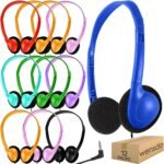 Kids Headphones Bulk 12 Pack for Classroom School Students, Wholesale Multi Color Wired Class Set Headphones for Children Toddler Boys Girls Teen and Adult (HY857,12 Mixed) - Image 2
