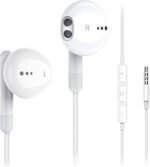 Kimwood Wired Earbuds with Microphone, Wired Earphones in Ear Headphones HiFi Stereo, Powerful Bass and Crystal Clear Audio, Compatible with iPhone, iPad, Android, Computer Most with 3.5mm Jack - Image 2