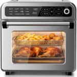 Kismile 18QT Air Fryer Toaster Oven Combo, 12-in-1 Countertop Convection Airfryer Oven, 70–450℉, Bake, Roast, Reheat & Broil, Fits 8-10″ Pizza, Includes Full Accessories, Stainless Steel (Silver) - Image 2