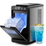 Kismile Ice Makers Countertop,26lbs in 24Hrs, Portable Ice Maker Machine with Self-Cleaning Function,Selectable Ice Size & Internal Lighting Desigh for Home/Kitchen/Bar - Image 2