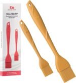 Kitchen Mama WaltzGrip Platinum Silicone Basting Pastry Brush: Set of 2 Heat-Resistant Brushes Utensils for Cooking, Baking, Grilling, Barbecue, and Spreading Oil, Butter, Egg (Yellow) - Image 2