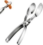 Kitchen Metal Tongs, Heat-Resistant Stainless Steel Cooking Tongs, Stable Clamping and Flipping Performance, Tongs for Cooking, Steak,Bread,Pizza and BBQ - Image 2