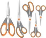 Kitchen Scissors Set, Knife-Grade Stainless Steel, TPR Comfortable Handle All Purpose Scissors, Include One Poultry Shears and Four Different Sizes of Cooking Scissors, Perfect Kitchen Partner - Image 2
