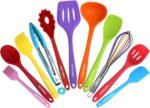 Kitchen Utensil Set - 11 Cooking Utensils - Colorful Silicone Kitchen Utensils - Nonstick Cookware with Spatula Set - Colored Best Kitchen Tools Kitchen Gadgets(Multi) - Image 2