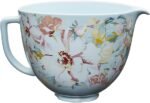 KitchenAid 5 Quart Ceramic Bowl for all 4.5-5 Quart Tilt-Head Stand Mixers KSM2CB5PWG, White Gardenia - Image 2