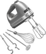 KitchenAid 9-Speed Digital Hand Mixer with Turbo Beater II Accessories and Pro Whisk - Contour Silver - Image 2