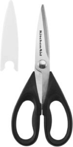 KitchenAid All Purpose Kitchen Shears with Protective Sheath Durable Stainless Steel Scissors, Dishwasher Safe, Soft Grip Comfort Handle, 8.72 Inch, Black, Pack of 12 - Image 2
