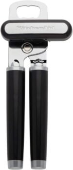 KitchenAid Classic Multifunction Can Opener and Bottle Opener Easy to Use, Razor Sharp Stainless Steel Cutting Wheel, Soft Ergonomic Handles, Black - Image 2