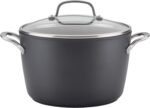 KitchenAid Hard Anodized Induction Nonstick Stock Pot/Stockpot with Lid, 8 Quart, Matte Black - Image 2