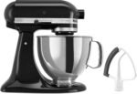 KitchenAid Value Bundle Artisan Series 5 Quart Tilt-Head Stand Mixer with Included Flex Edge Beater, KSM150FEOB, Onyx Black - Image 2