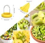 Kiwi Peeler,Easy-Grasp Kiwi Tool,2-In-1 Stainless Steel Kiwi Fruit Peeler and Kiwi Cutter for Kiwi,Dragon Fruit, Etc,Graters, Peelers and Slicers (Orange) - Image 2