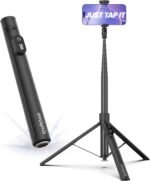 KraftGeek Automatic Tripod for iPhone, 66" Phone Tripod Selfie Stick for Cell Phone, Tripod Stand with Remote for Video Recording, Black - Image 2