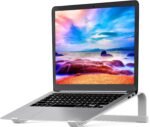 LENRUE Laptop Stand for Desk，Stable MacBook Pro Stand，Ergonomic Aluminum Computer Riser for 12 13 15 16.2 inch ，Computer Cooling Stand for Mac MacBook Pro Air,HP, Dell, More PC Notebook (Silver) - Image 2