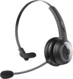 LEVN Bluetooth Headset, Wireless Headset with Microphone & Mute Button, 60Hrs Talk Time, On-Ear AI Noise Cancelling Headphones with Bluetooth 5.2 Multipoint for Trucker/Remote Work/Online Class/Zoom - Image 2