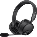 LEVN Bluetooth Headset with Microphone, Wireless Headset with Mic & Mute Button, 60 Hrs Working Time, Noise Cancelling Bluetooth Headphomes 5.3 Multipoint Connect to Cell Phone/Mobile/Laptop/Tablet/PC - Image 2
