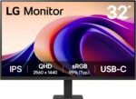 LG 32U631A-B 32-inch QHD (2560 x 1440) IPS Computer Monitor, 100Hz, 5ms, HDR10, Reader Mode, Flicker Safe, HDMI, USB Type-C 15W PD, Black - Image 2