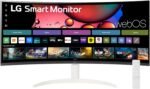 LG 34SR60QC-W 34-inch QHD (3440x1440) Curved Smart Monitor with Streaming, UltraWide Screen, webOS, HDR10, 100Hz, Built-in Speaker, AirPlay2, Screen Share, Bluetooth, ThinQ App, White - Image 2