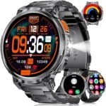 LIGE Smart Watches for Men with 730mAh Battery, 1.85" HD Smart Watch with Flashlight/Make/Answer Call/120+Sports Mode Fitness Tracker/Sleep Monitoring, iOS Android Waterproof Military SmartWatches - Image 2