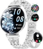 LIGE Ultra-Thin Smart Watch for Women(Answer/Make Calls),1.43" Always-on Display Smart Watch with Heart Rate,Clories Tracker 100+ Sports Modes, Women Smartwatch for Android iOS (Silver-FV17-G) - Image 2
