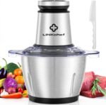LINKChef Food Processor Small, 10 Cup Food Chopper with Container, 2.3L 600W Electric Meat Grinder for Home Use, Stainless Steel Mini Food Processor for Kitchen, Vegetable, Onion, Garlic, Salad - Image 2