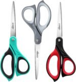 LIVINGO 8.5" Scissors All Purpose, 3 Pack Ultra Sharp Blade Shears, Professional Ergonomic Comfort Grip Scissors for Office School Home Supplies Fabric Sewing DIY Cutting General Use - Image 2