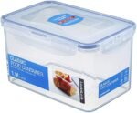 LOCK & LOCK Easy Essentials Food Lids/Pantry Storage/Airtight Containers, BPA Free, Rectangle - 8 Cup - for Cookies, Clear - Image 2
