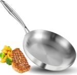 LOLYKITCH 8.5 InchTri-Ply Stainless Steel Frying Pan,Skillet,Induction Cooking Pan,Dishwasher and Oven Safe,Detachable Handle - Image 2