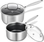 LOLYKITCH Hybrid Tri-Ply Stainless Steel Non-Stick Saucepan Set of 2,1.5QT & 2.5QT Sauce Pots,Induction Pots and Pans Set,Heavy Duty and Oven Safe. - Image 2