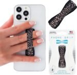 LOVEHANDLE Universal Phone Grip for Smartphones & Mini Tablets - Phone Holder for Hand - Wireless Charging Compatible - Made in The USA - Leopard - Image 2