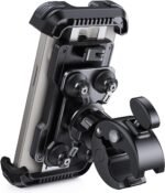 Lamicall Motorcycle Phone Mount Holder - [Dual Vibration Dampener] [Upgrade Handlebar Clip] Motorcycle Cell Phone Holder, Bike Phone Mount, Gifts for iPhone 16 15 14 Pro Max, 4.7-6.7" Phones, Black - Image 2