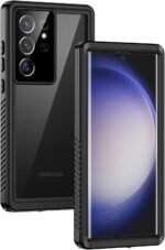 Lanhiem for Samsung S23 Ultra Phone Case, IP68 Waterproof Dustproof, Built-in Screen Protector, Rugged Full Body Shockproof Protective Cover for Samsung Galaxy S23 Ultra 5G, Black - Image 2