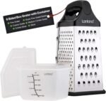 Lantana Cheese Grater for Kitchen with Container & Lid - Handheld Stainless Steel Box Food Shredder with Handle and 6 Essential Functions for Coarse, Medium, Fine, or Micro Grating/Shredding/Zesting - Image 2