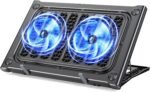 Laptop Cooling Pad Stand, Laptop Cooler with 2 Silent Fans for 10-15.6 Inch Laptops,6 Levels of Height Adjustable Wind Speed with 2 USB Ports (Black) - Image 2