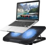 Laptop Cooling pad Laptop Cooler Stand Laptop Fan Cooling pad for 11-15.6 Inch Gaming Notebooks, 2 Turbine Fans,4 Angle Adjustable Laptop Cooling Stand (Black) - Image 2