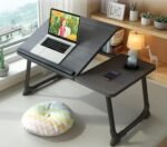 Laptop Desk for Bed Couch,Lap Desk for Laptop,Portable Laptop Stand for Desk,Small Adjustable Laptop Desk,Foldable Bed Table for Laptops and Writing, Bed Tray Table with Cup Holder(Black) - Image 2